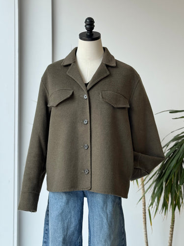 Rails Riley Wool-Blend Jacket in Olive, Large