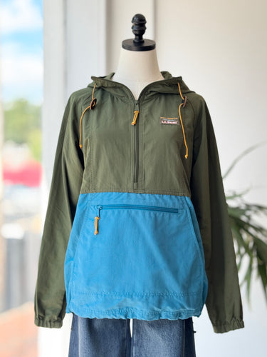LL Bean Color Block Anorak, XSmall