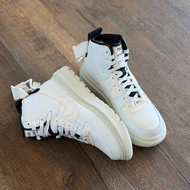 Nike White Air Force 1 High Top Sneakers, 40.5