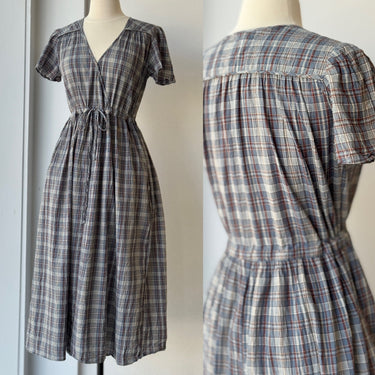 Christy Dawn The Dawn Dress in Blue Plaid, Small
