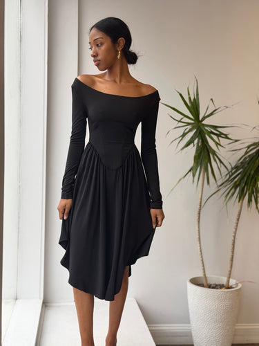 Danielle Guizio Black Ballerina Dress, Small