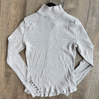 Free People Gray Mock Neck Top, large