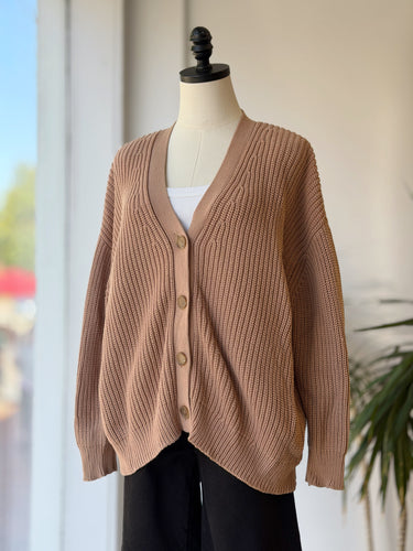 Jenni Kayne AS IS Camel Cotton Cocoon Cardigan, XSmall