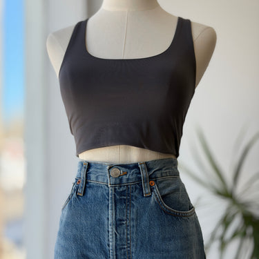 Girlfriend Collective Charcoal Sports Bra, XSmall