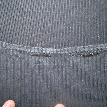 Reformation Ribbed Black Tee, Small