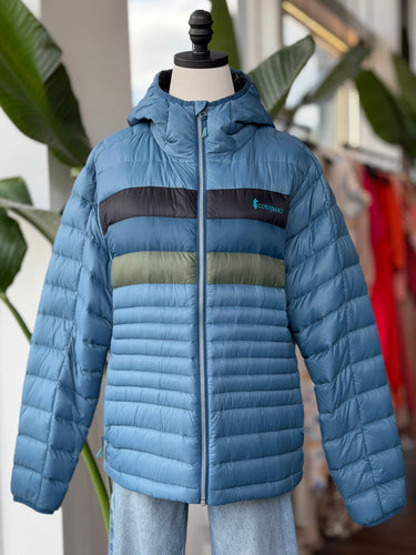 Cotopaxi Blue Fuego Hooded Jacket, Large
