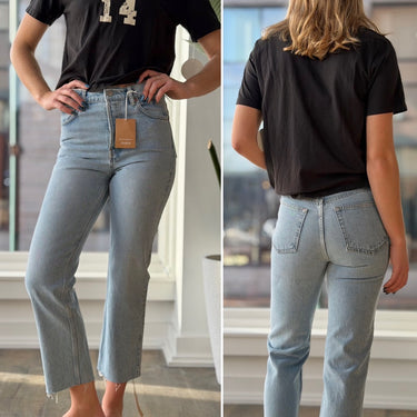 Reformation NWT Cynthia High Rise Cropped Jeans in Tahoe, 28