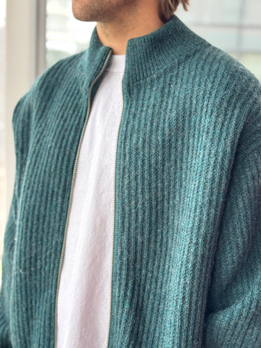 LL Bean Wool Full Zip Sweater, Men's XLarge