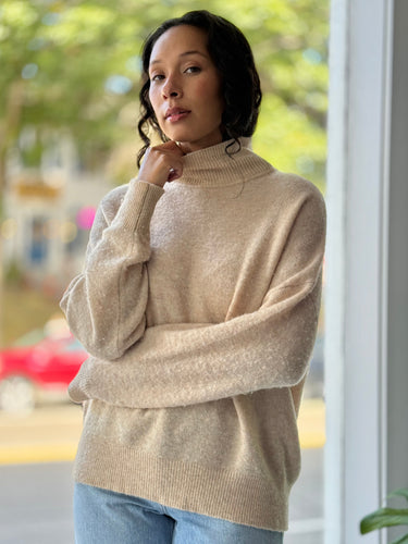 Samsoe Samsoe Jaci Turtleneck Sweater in Winter Wheat, Small