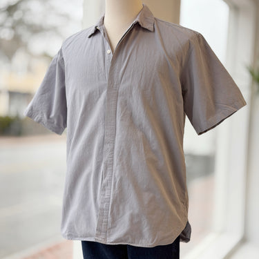 Pilgrim Lilac Cotton Flax Short Sleeve Button Up, Men's Medium