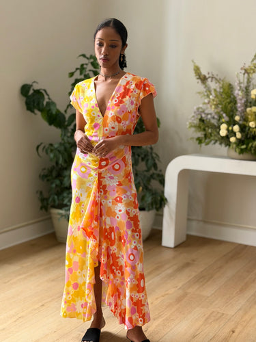 RIXO Ariel Colorblock Maxi Dress, XSmall