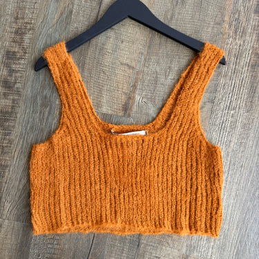 Atelier Delphine NWT Orange Knit Tank Top, Medium