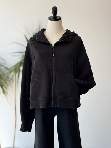 Lululemon Black Full Zip Scuba Hoodie, M/L
