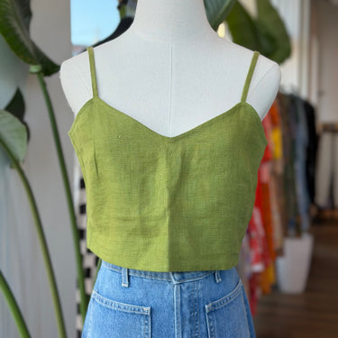 Paloma Wool Linen Crop Top, 38