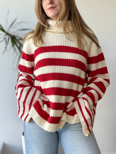 Baum Und Pferdgarten NWT Chikita Red Breton Chunky Sweater, Large