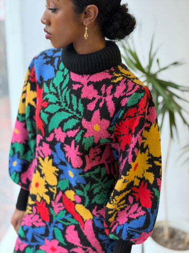 Farm Rio AS IS Tropical Garden Sweater Dress - pilling, XSmall