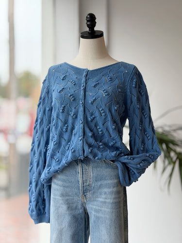 Sezane Marthe Sweater in Blue, Small