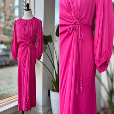 Farm Rio Hot Pink Knot Maxi Dress, Medium