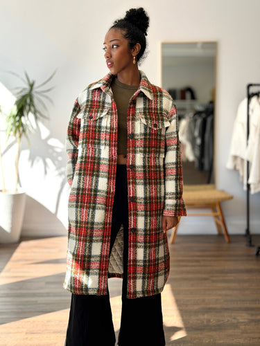 All Saints NWT Nia Check Coat - retail 459, US 2