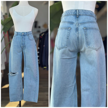 Reformation Cynthia High Rise Straight Cropped Jeans, 27