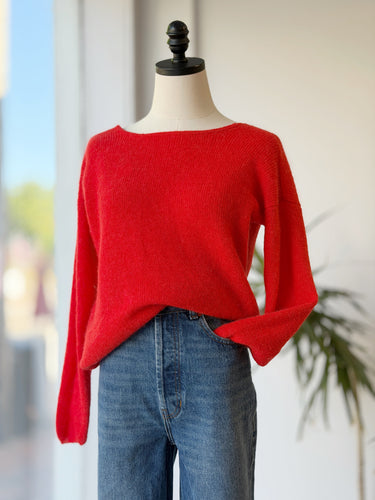Sezane Barry Cardigan in Bright Red, XSmall