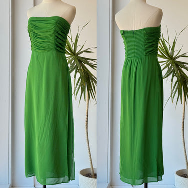 Reformation Lore Ruched Dress in Green, 8