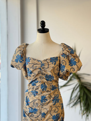 Rhode Beige Mosaic Bloom Tessa Dress, 8