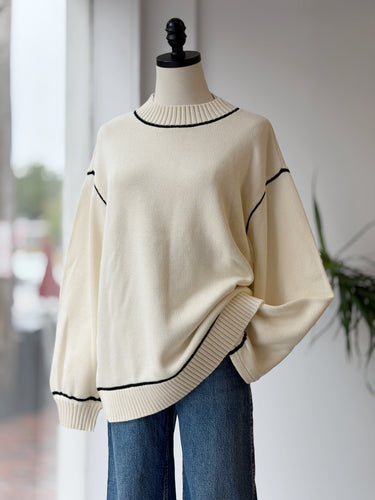 Onia Oversized Mock Neck Sweater, Small
