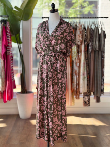 Rodebjer Olympia Wrap Dress in French Lily, small