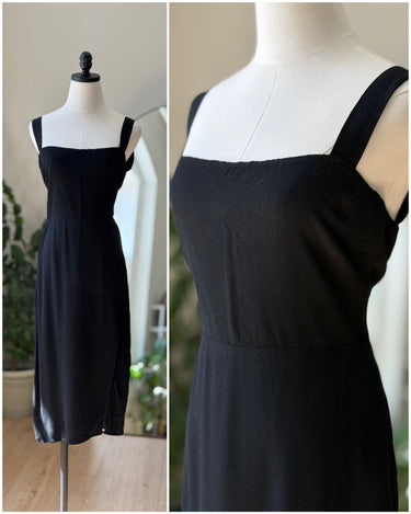 Reformation Black Midi Dress, 6