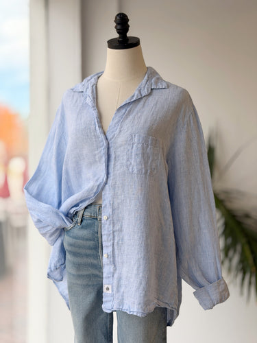 Grayson Heather Blue Button Up, 5/XLarge