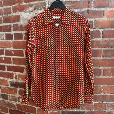 Equipment Femme Geometric Button Up Top, Small