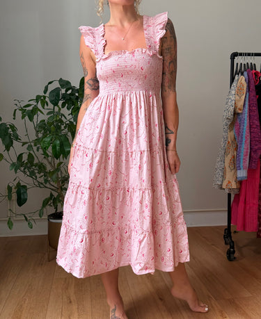 Hill House Ellie Nap Dress in Pink Floral, XSmall