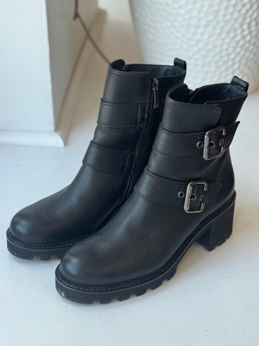 Paul Green Balboa Moto Boots in Black, AU 5.5 / US 8