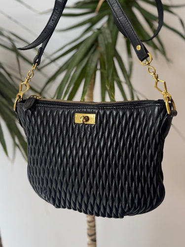 J.Crew Black Brampton Quilt Bag