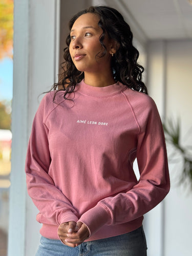 Aime Leon Dore Pink Mock Neck Top, XSmall