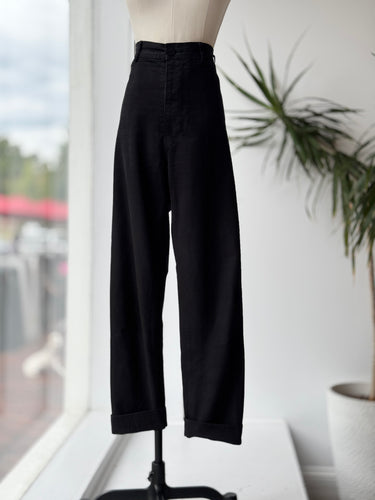 Jesse Kamm Black Taper Pants, 12