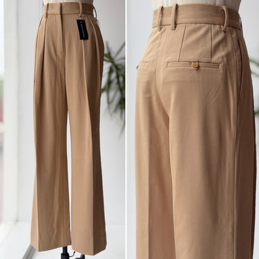 Staud NWT Camel Pleat Wide Pants, 0