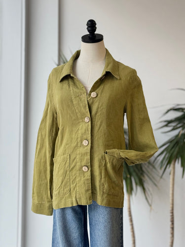Road to Nowhere Linen Moss Jacket, Small