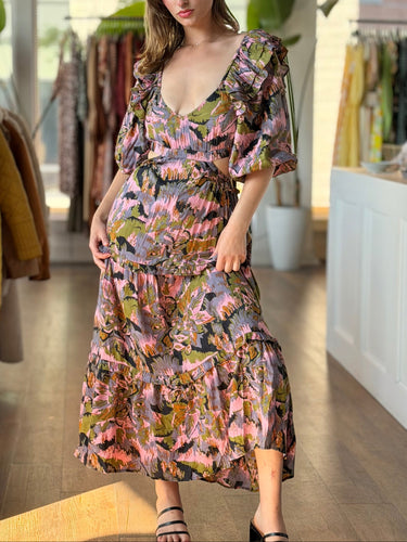 Cleobella Tapestry Cut Out Dress, Small