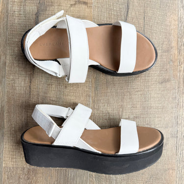 Everlane White Platform Sandals, 7