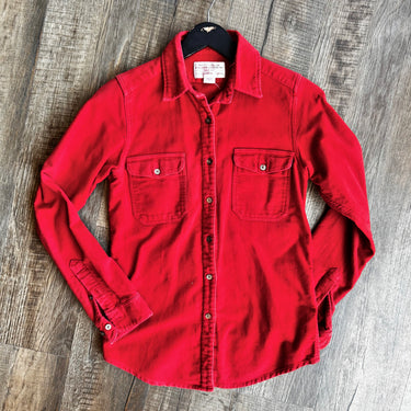Filson Red Button Up Shirt, small
