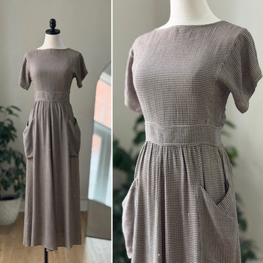 Christy Dawn AS IS Gingham Open Back Apron Dress, Small