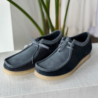 Clarks Navy Combi Wallabee Shoes, Men's 12