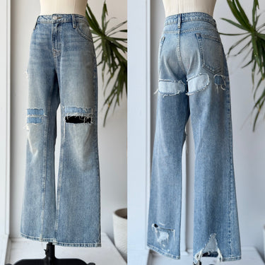 Frame The Low Boot Distressed Jeans, 29