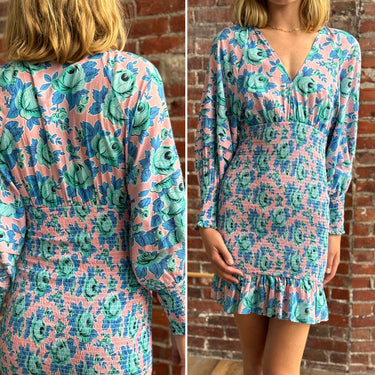Rhode Bright Smocked Dress, XSmall