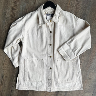 B Sides AS IS Ecru Canvas Chore Coat, Small
