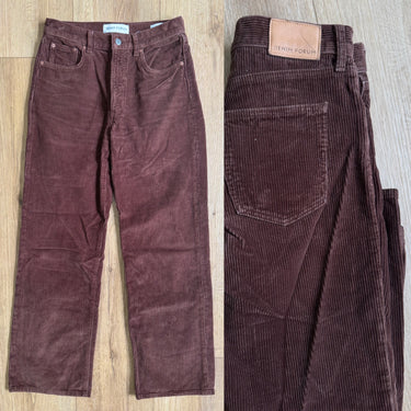 Denim Forum Corduroy Farrah Hi-Rise Wide Pants, 27