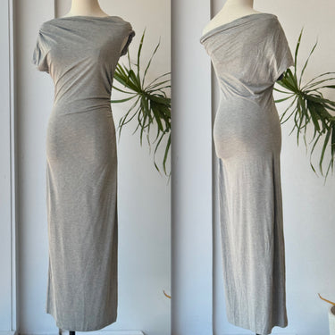 DISSH NWT Rio Silver Marle Drape Maxi Dress, Small