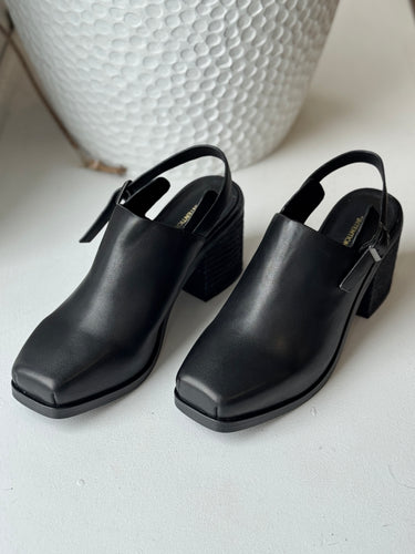 Intentionally Blank Honcho Biker Mules in Black, 6